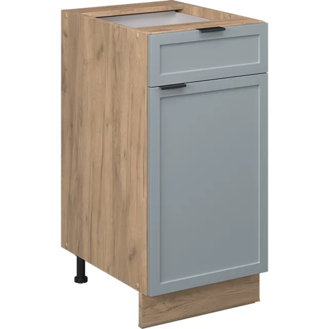 Vicco Fame-Line Keukenonderkast – 40 cm, WB Antraciet Licht blauw-grijs Licht blauw-grijs/Goudkleurig Eiken