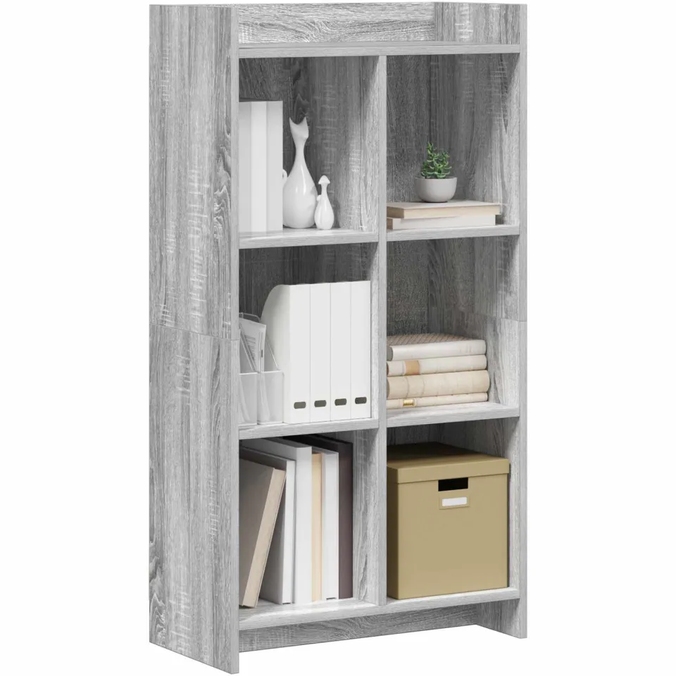 vidaXL Boekenkast Grijs Sonoma 59 x 30 x 111 cm Bewerkt hout, foto 3