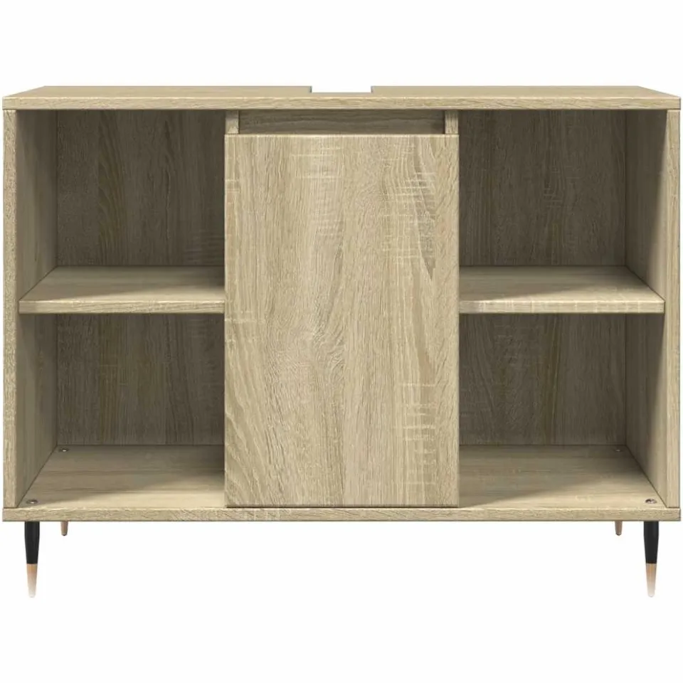 vidaXL Badkamerkast 80x33x60 cm bewerkt hout sonoma eikenkleurig, foto 3