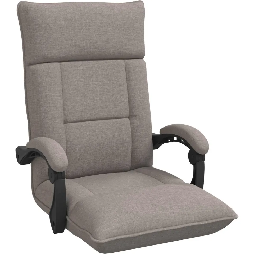 vidaXL Verstelbare vlo stoelen Taupe Stof, foto 3