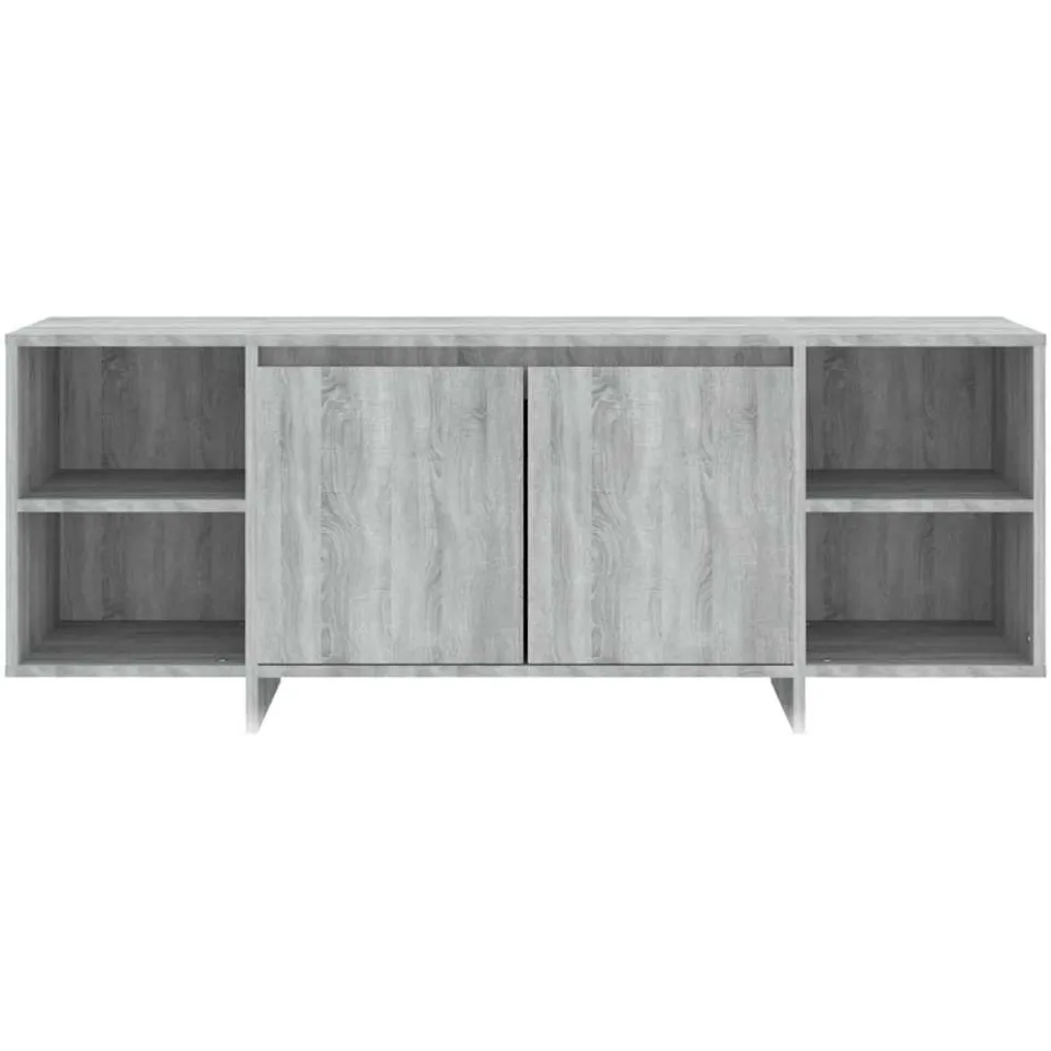 vidaXL Tv-meubel 130x35x50 cm bewerkt hout grijs sonoma eikenkleurig, foto 4