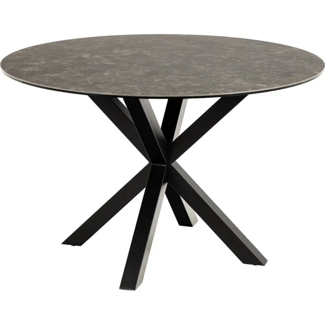 Giga Living Eettafel Axel Rond Keramiek Zwart Ø120cm - Giga Living