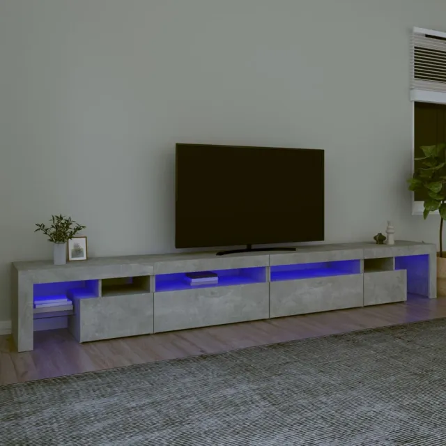 vidaXL Tv-meubel met LED-verlichting 290x36,5x40 cm betongrijs grijs, foto 2