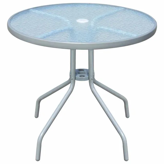vidaXL Bistrotafel 80x71 cm staal grijs