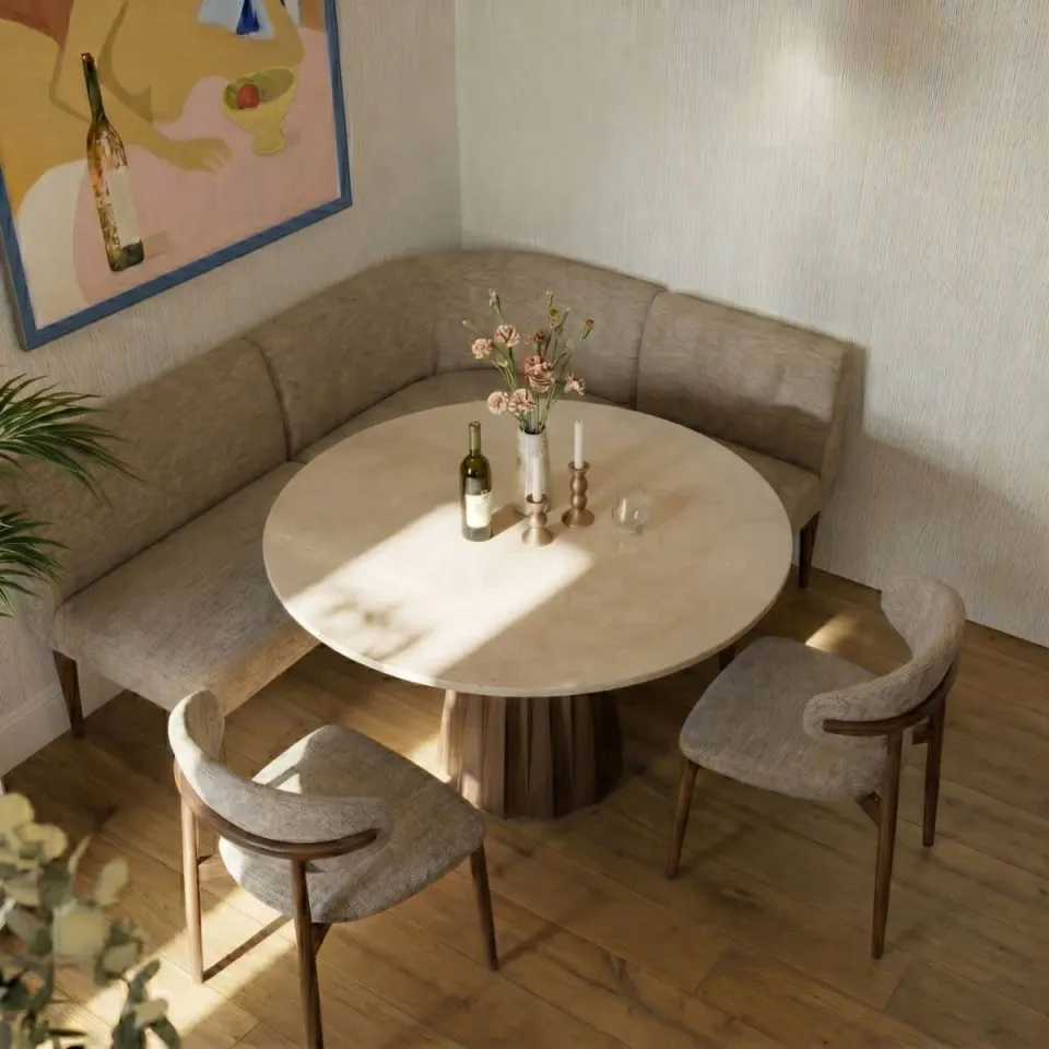 Giga Meubel Eettafel Faiza - Rond - Marmer - 120cm, foto 3