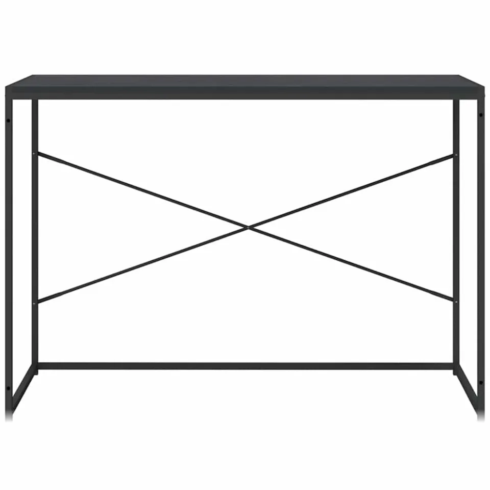 vidaXL Computerbureau 110x60x70 cm bewerkt hout zwart