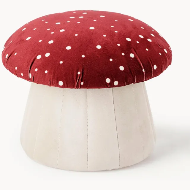 Bloomingville Kinderpoef Lue in paddenstoelvorm Rood