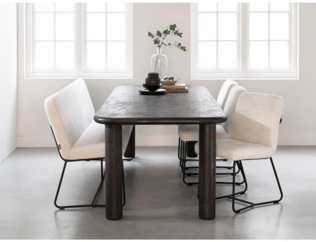 DTP Home Scala Clio eettafel rechthoekig Mortex Pepper - 260 x 100 x 76 cm Zwart