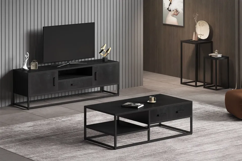 tv-meubel Otis zwart, foto 5