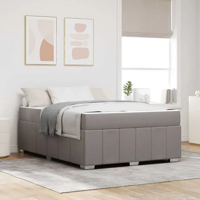 vidaXL Bedframe Taupe 140 x 200 cm Stof