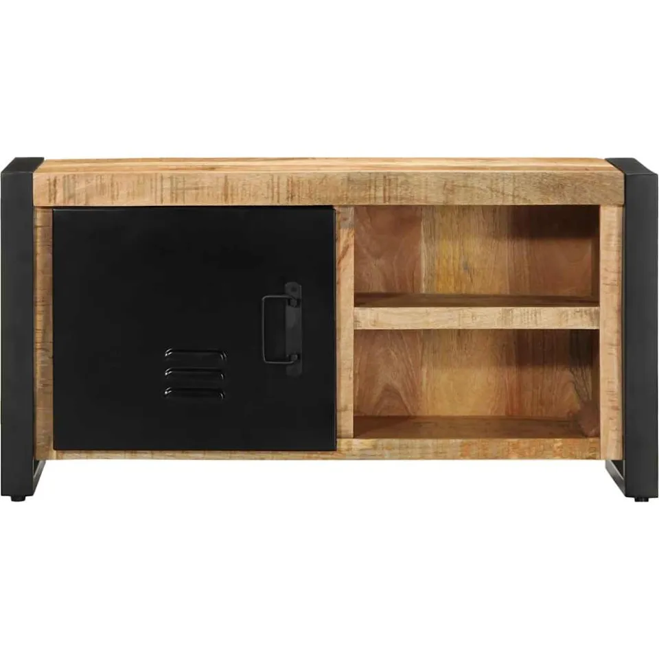 vidaXL Tv-meubel 80x30x40 cm massief ruw mangohout bruin, foto 3
