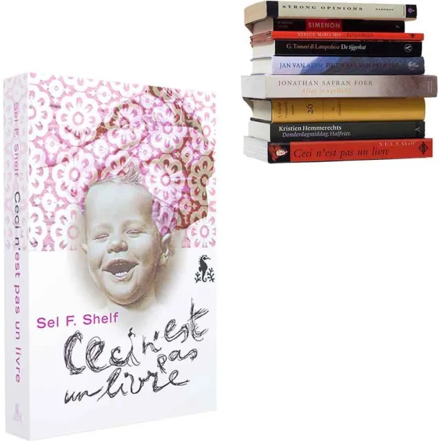 Cleverline Boekenplank - Selfshelf - Baby Roze - Ceci n'est pas un livre - L 22 x B 15 x H 3 cm