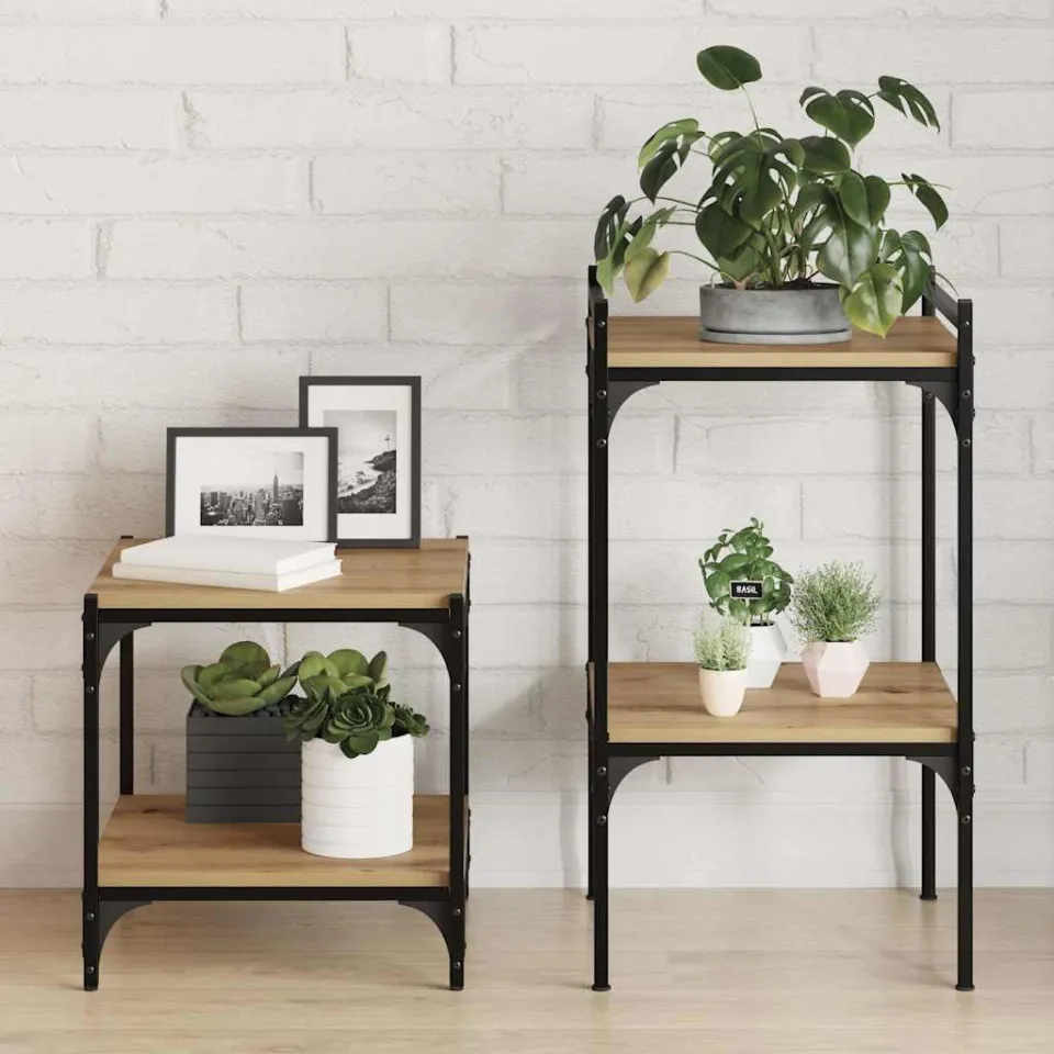 vidaXL Boekenplank Bord 3-laags 4 st 40 x 40 x 1,5 cm Bewerkt hout bruin, foto 3