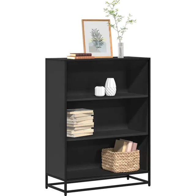 vidaXL Boekenkast 80,5x35x107,5 cm bewerkt hout zwart
