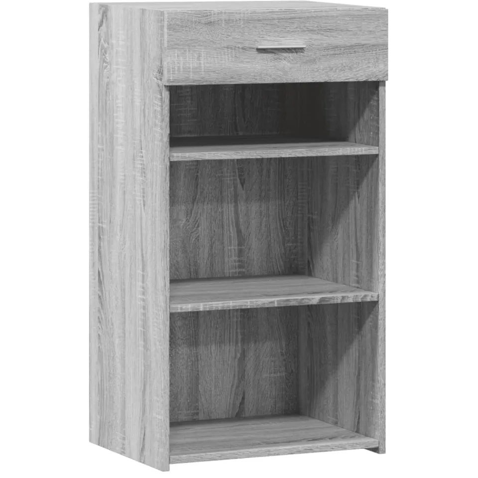 vidaXL Dressoir 50x42,5x93 cm bewerkt hout grijs sonoma eikenkleurig, foto 3