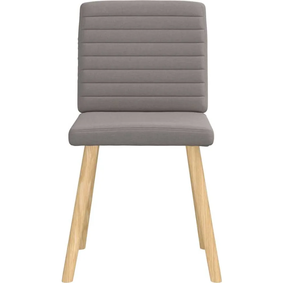 vidaXL Eetkamerstoelen 4 st draaibaar stof taupe, foto 4