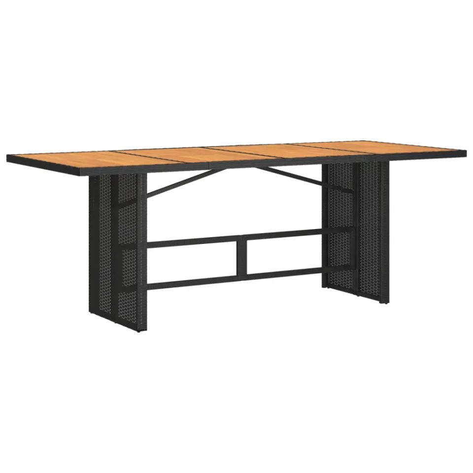 vidaXL 7-delige Tuinset met kussens poly rattan zwart, foto 4