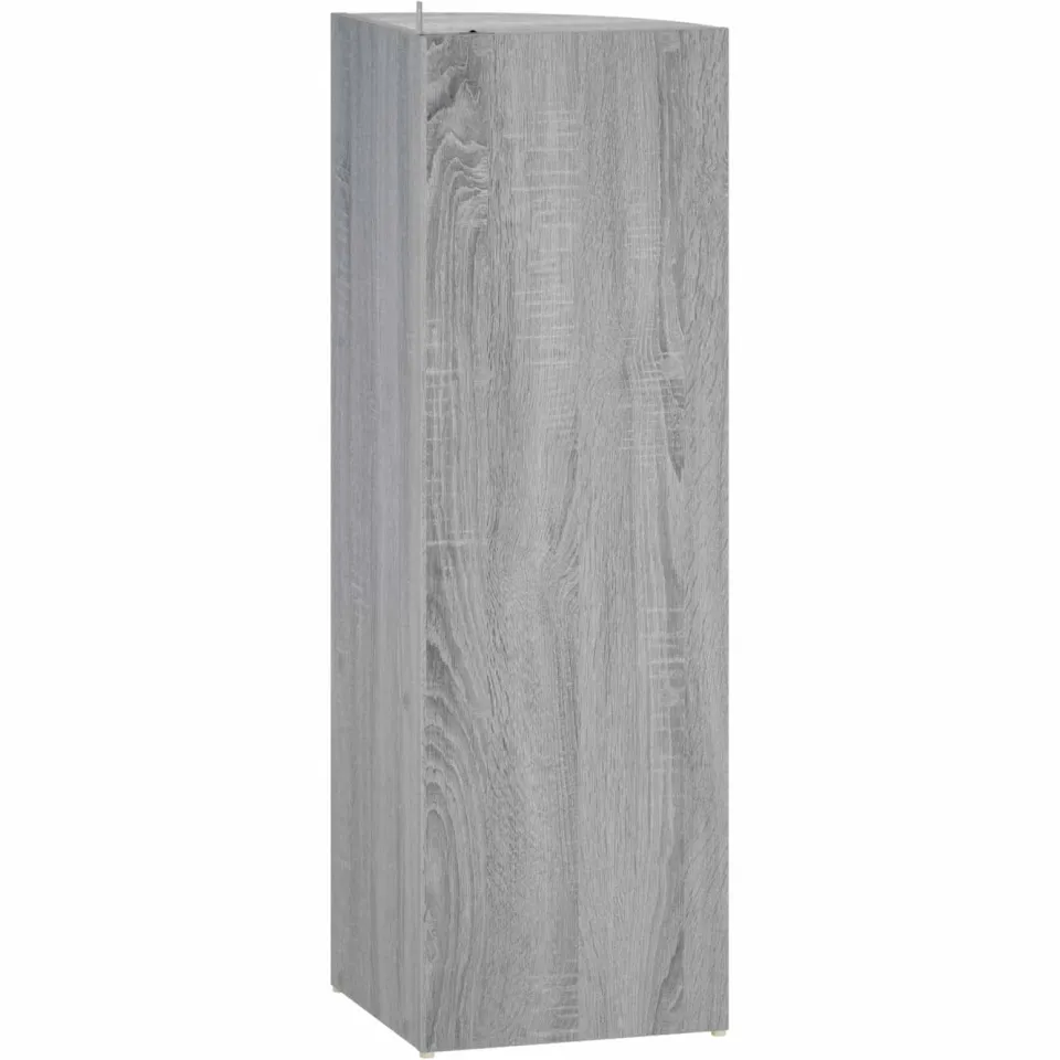 vidaXL Hoekplank 3-laags 41,5 x 41,5 x 107,5 cm Bewerkt hout grijs, foto 4