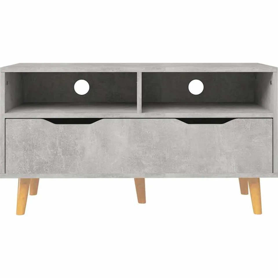 vidaXL Tv-meubel 90x40x48,5 cm bewerkt hout betongrijs grijs, foto 4