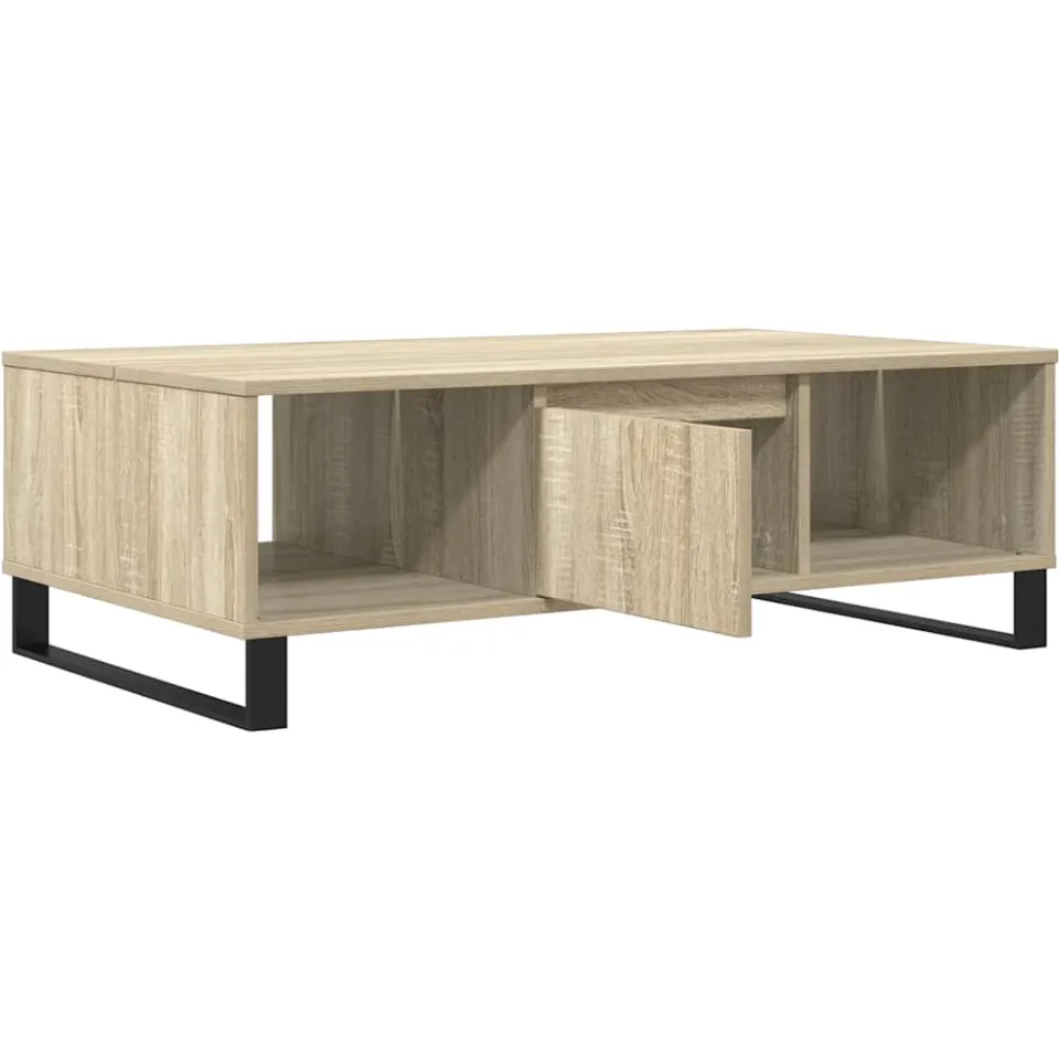 vidaXL Salontafel 104x60x35 cm bewerkt hout sonoma eikenkleurig Bruin