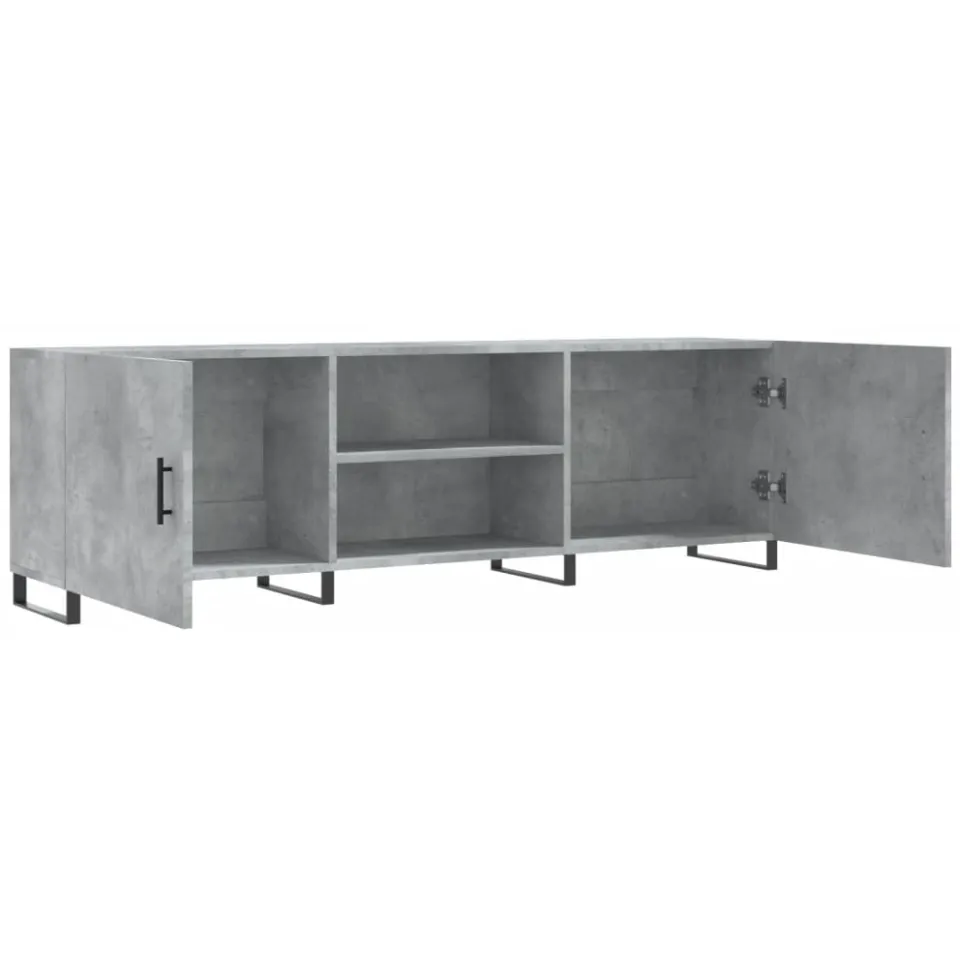 vidaXL Tv-meubel 150x30x50 cm bewerkt hout betongrijs grijs, foto 4