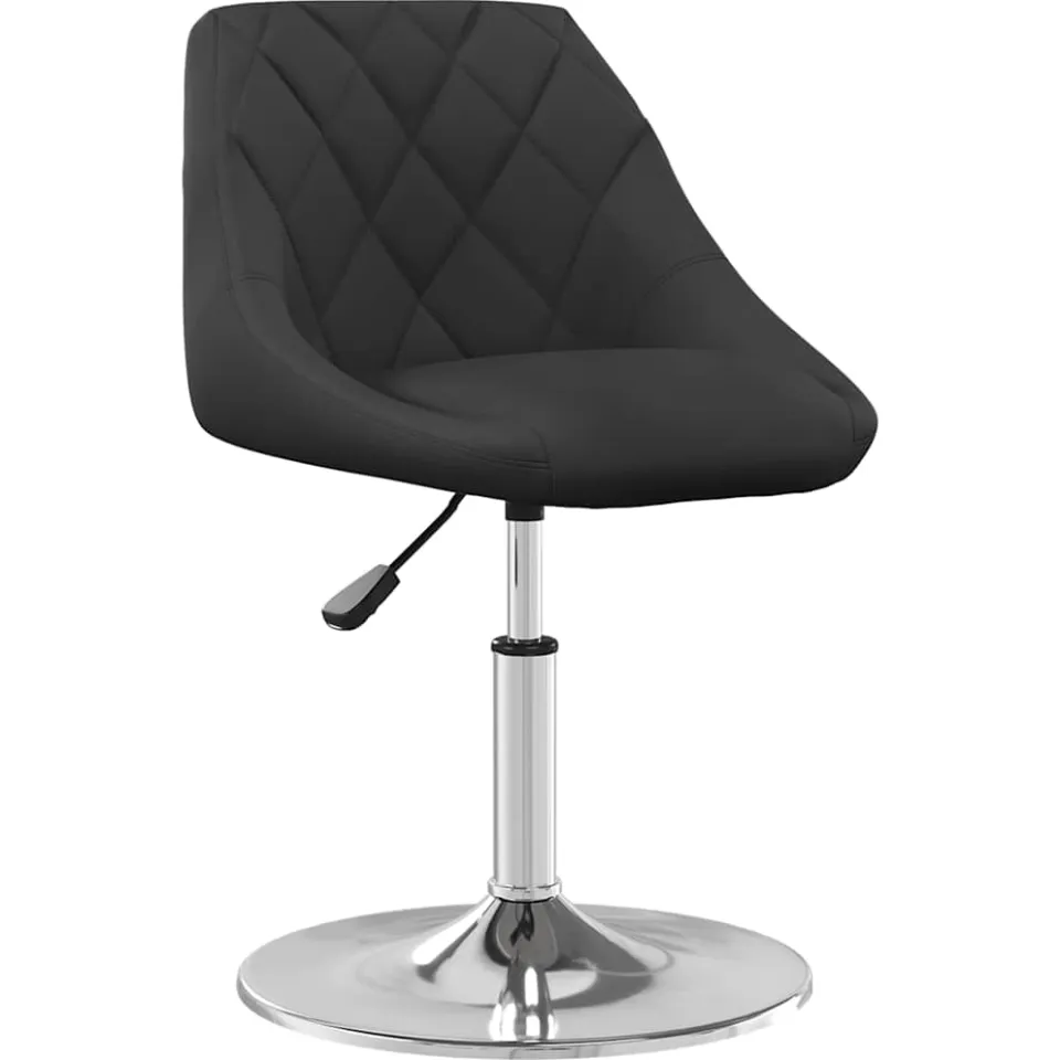vidaXL Eetkamerstoelen draaibaar 2 st fluweel zwart