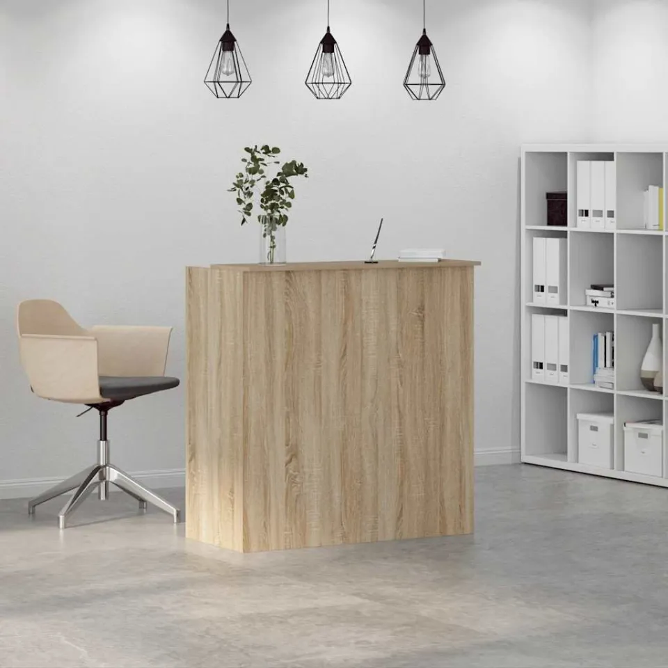 vidaXL Receptiebalie Sonoma Eiken 100x50x103,5 cm Bewerkt Hout, foto 4