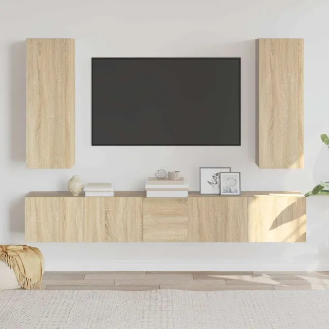 vidaXL 5-delige Tv-meubelset bewerkt hout sonoma eikenkleurig, foto 2