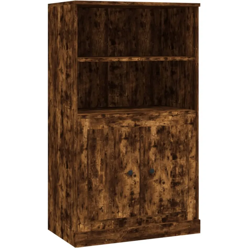 vidaXL Hoge kast 60x35,5x103,5 cm bewerkt hout gerookt eikenkleurig Bruin