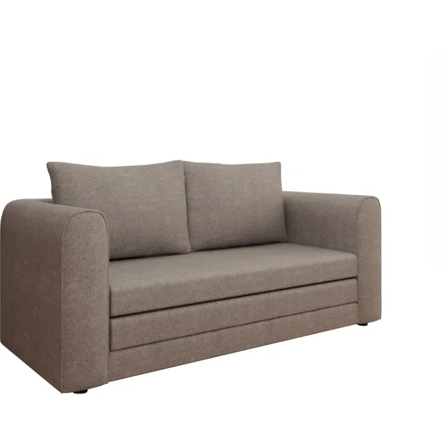 Homesy The Essence of Comfort Slaapbank ARELIS, sofa met slaapfunctie, moderne bank, 2-zits, bruin