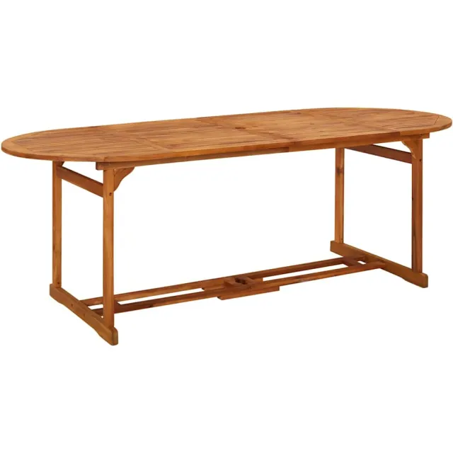 vidaXL Tuintafel 220x90x75 cm massief acaciahout bruin