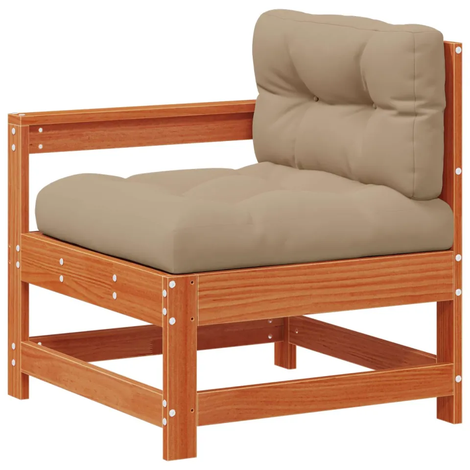 vidaXL Tuin loungeset 10 st Wax Bruin Den Massief grenenhout, foto 3