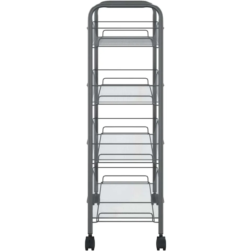 vidaXL Keukentrolley 4-laags 46x26x85 cm ijzer grijs, foto 4