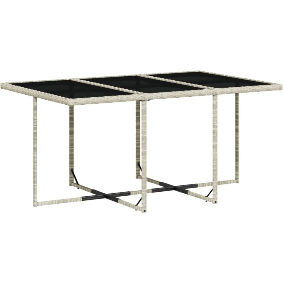 vidaXL 11-delige Tuinset met kussens poly rattan lichtgrijs grijs, foto 4