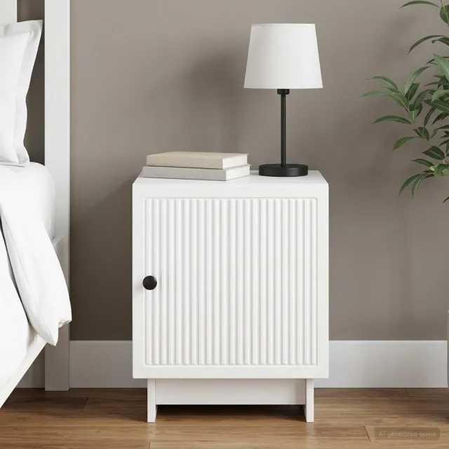 vidaXL Nachtkastje Wit 43 x 34,5 x 50 cm Bewerkt hout, foto 2