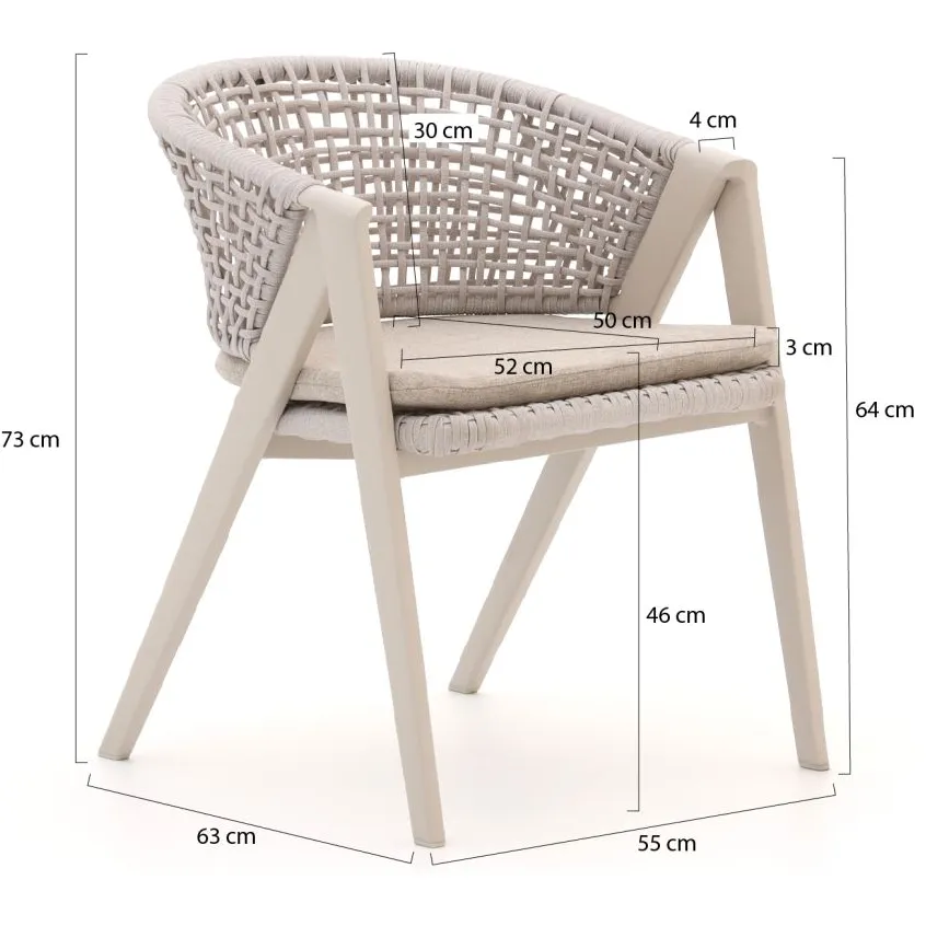 Manifesto Furniture Manifesto Valsecca dining tuinstoel taupe, foto 3