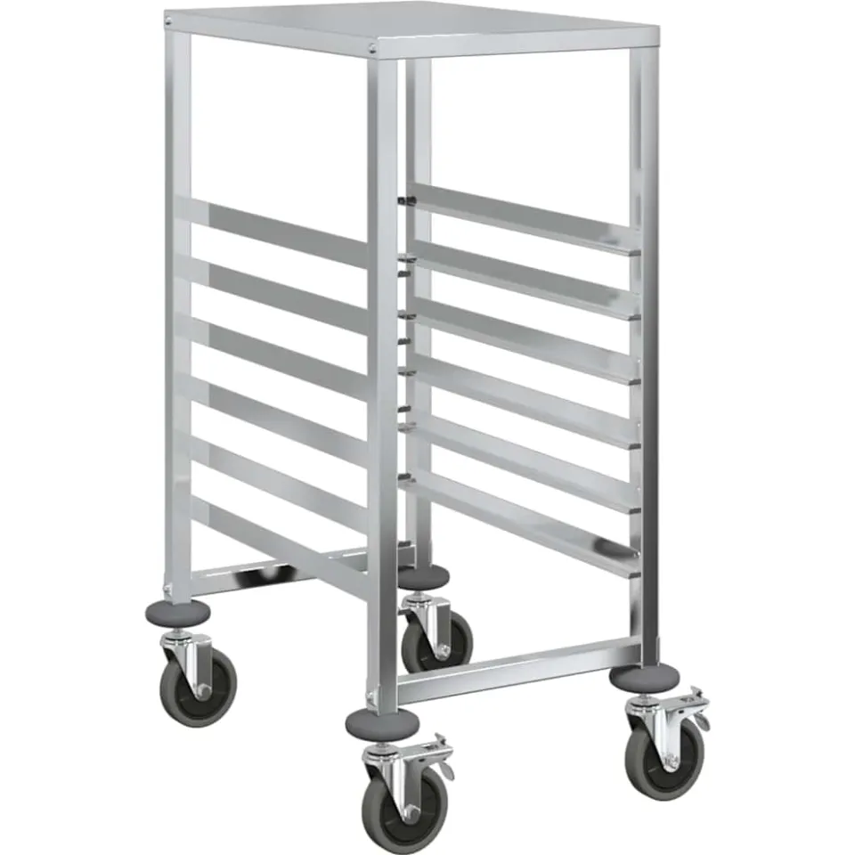vidaXL Dienbladenwagen met 6 GN-bakken 39x55x87 cm roestvrij staal, foto 4