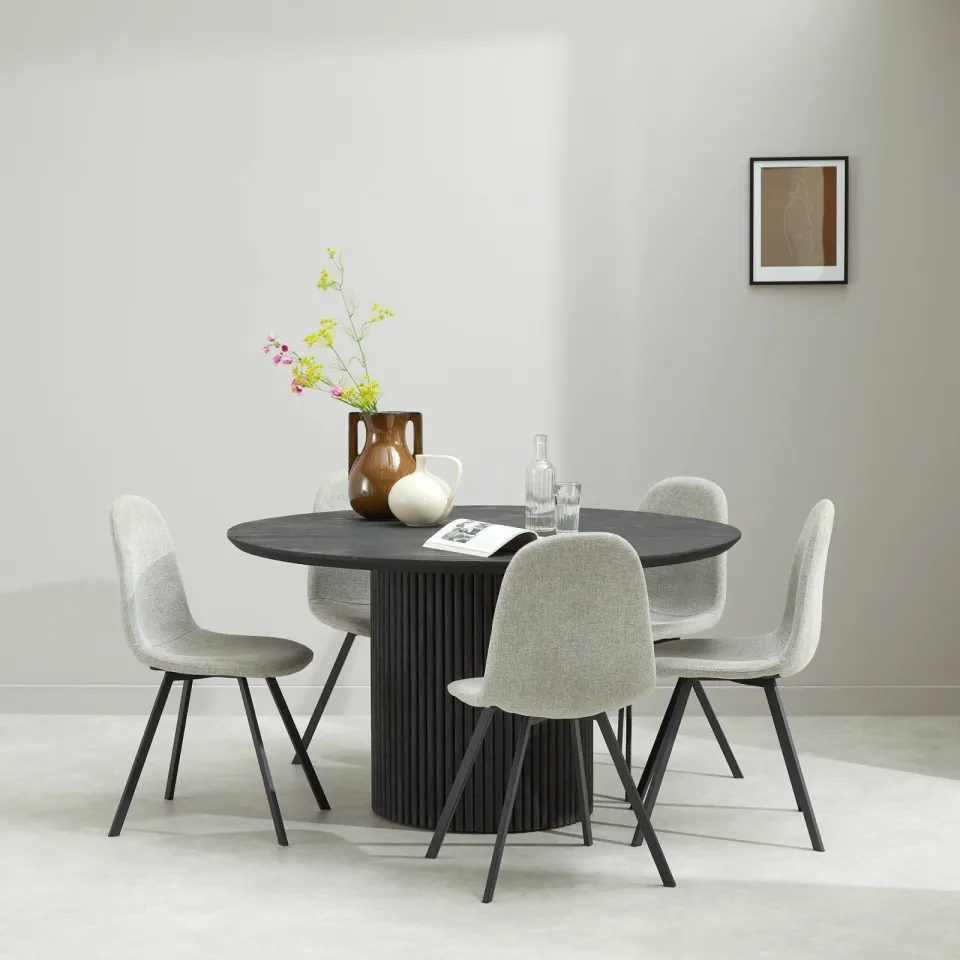 NOUS Living Jaime ronde eettafel Ø 140 cm - zwart, foto 3