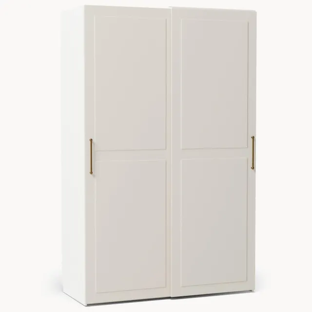 Westwing Collection Modulaire schuifdeurkast Charlotte, 150 cm breed, diverse varianten Beige
