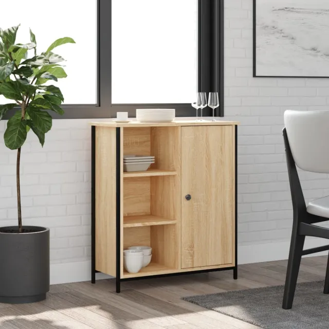 vidaXL Dressoir 70x30x80 cm bewerkt hout sonoma eikenkleurig