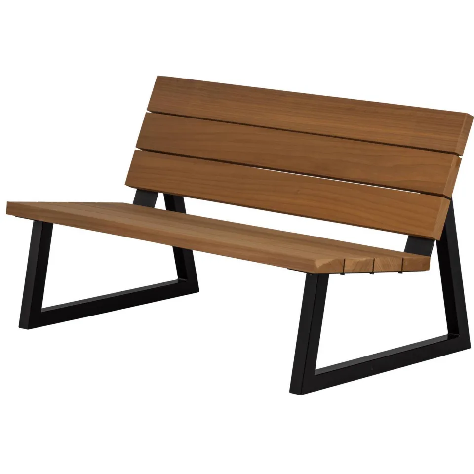 WOOOD Banco Tuinbank - Hout/Metaal - Naturel - 78x132x82, foto 2