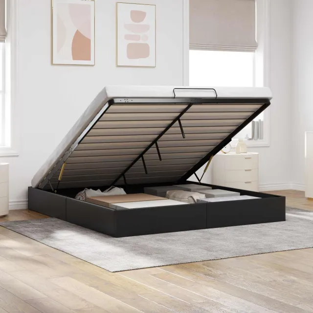 vidaXL Ottoman Bedframe Zwart King