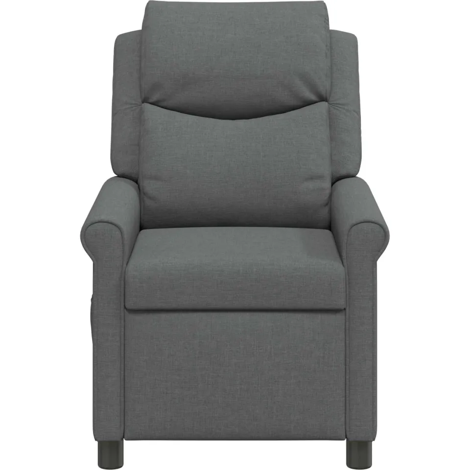 vidaXL Ligstoel Donkergrijs 69 x 93 x 102 cm Stof, foto 4