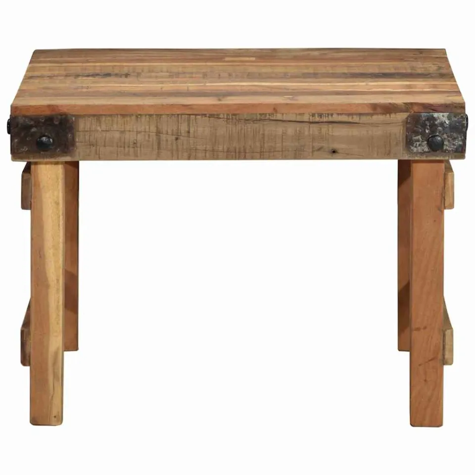 vidaXL Salontafel Bruin 60 x 55 x 40 cm Massief Gerecycled Hout, foto 2