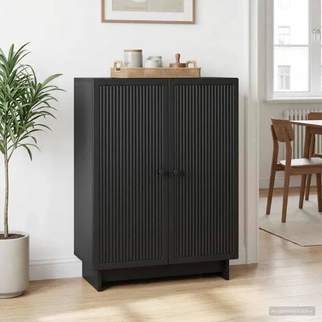 vidaXL Dressoir Zwart 66 x 34,5 x 90 cm Bewerkt hout, foto 2