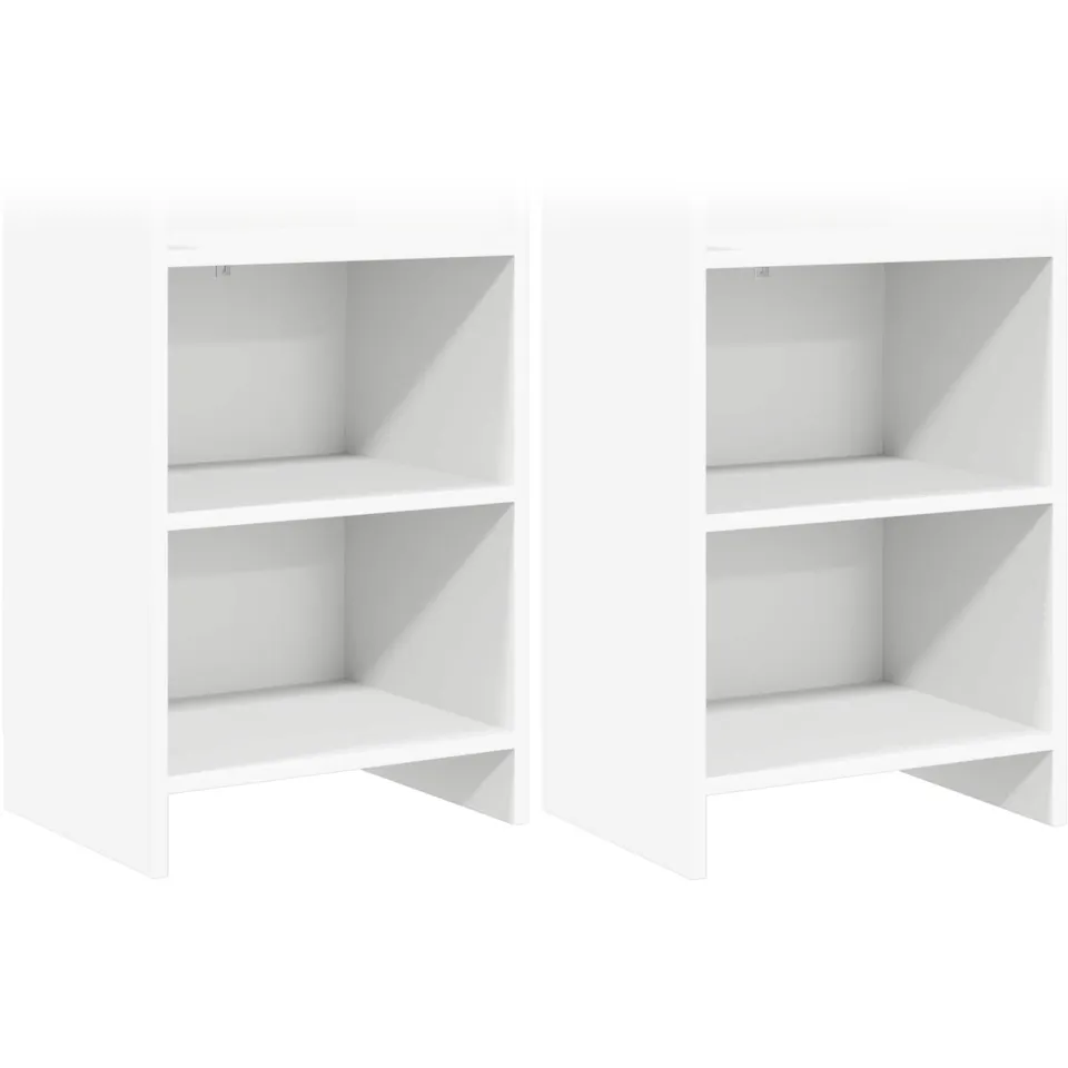 vidaXL Nachtkastjes 2 st Wit 40 x 30 x 60 cm Bewerkt hout