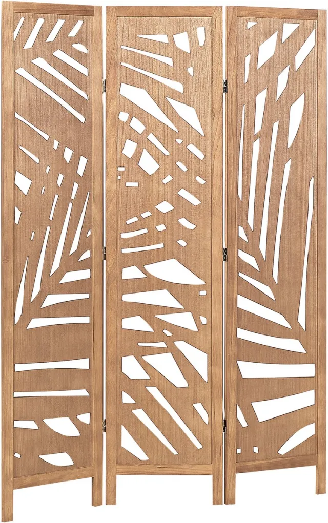 Beliani VERNAGO - Kamerscherm - Lichtbruin - Hout