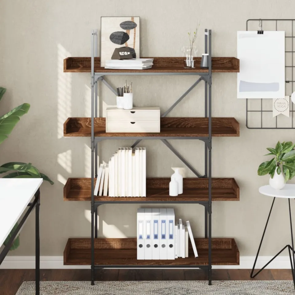 vidaXL Bookcase 4-laags Medium Brown Oak, foto 2