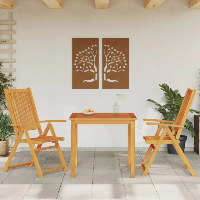 vidaXL 3-delige Tuinset 85x85x74 cm massief acaciahout bruin, foto 2
