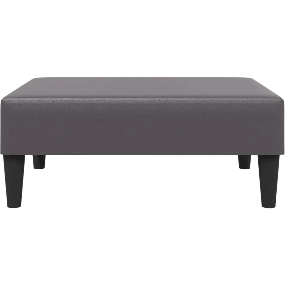 vidaXL Voetenbank 77x55x31 cm kunstleer grijs, foto 4